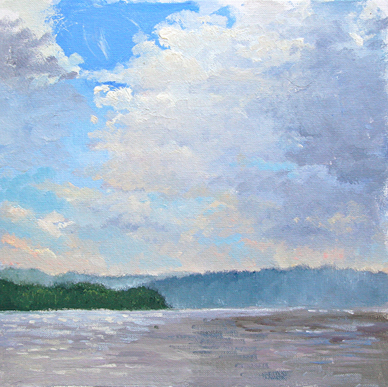 Oil painting of Hudson River by M. Stephen Doherty